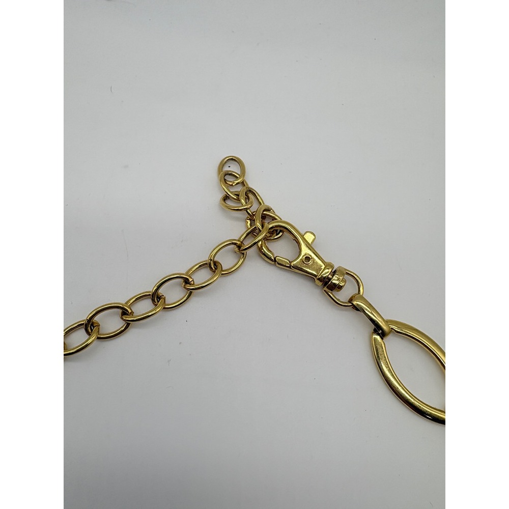 Vintage Gold‎ Tone Large Open Oval Link Chain Necklace Adjustable 39.5 Inch